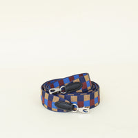 Hermes Multicolor Maxi Quadrille 25 mm Bag Strap
