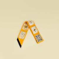 Hermes Multicolor Jeu de Cartes Print Twilly