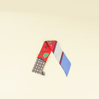 Hermes Red Multicolor Les Voitures À Transformation Printed Twilly