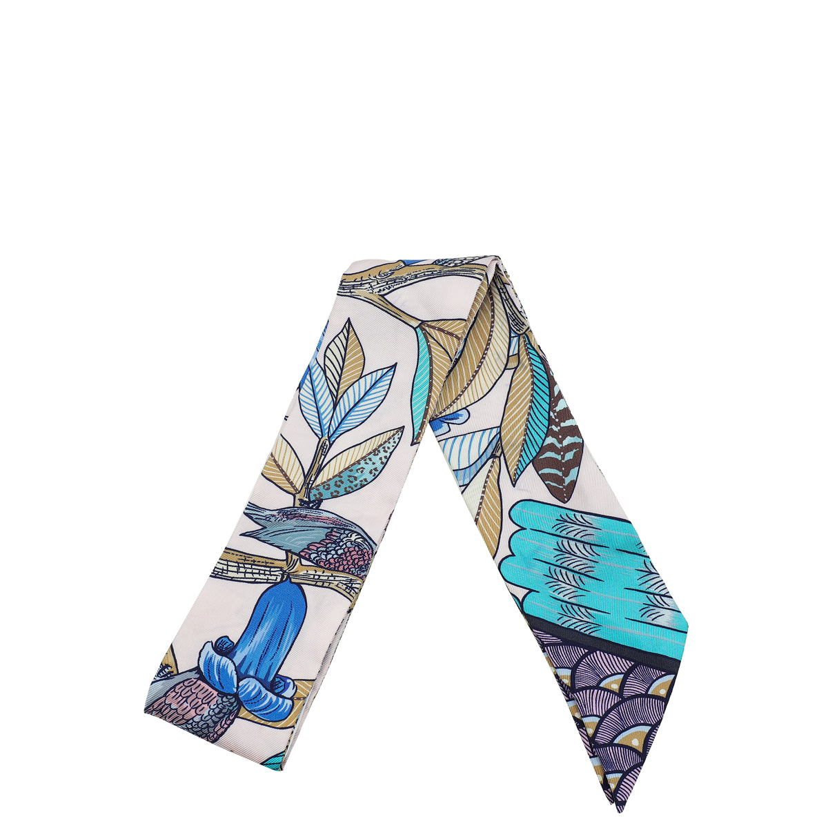 Hermes Multicolor Tree of Song Silk Twilly-Hermes-THE CLOSET