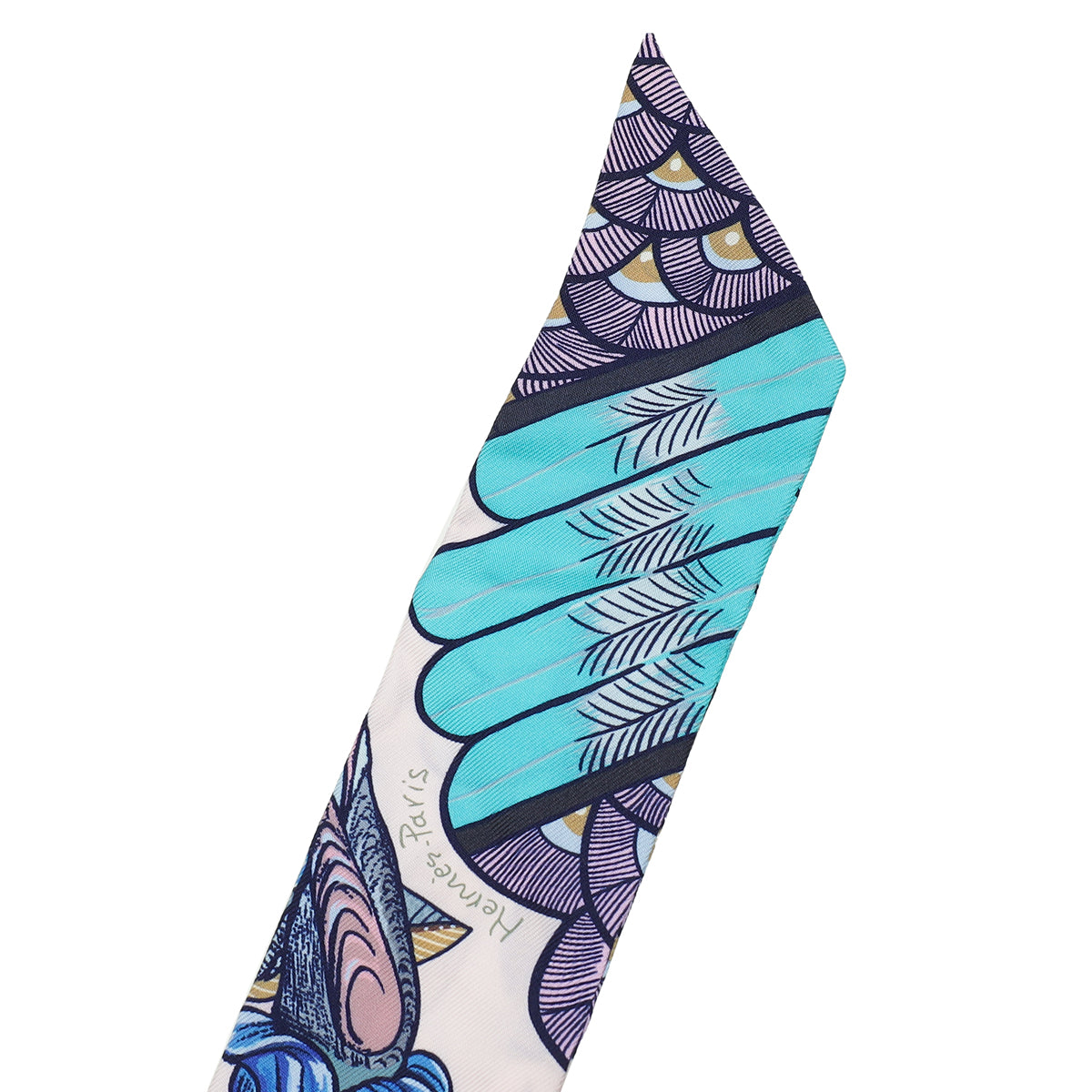 Hermes Multicolor Tree of Song Silk Twilly-Hermes-THE CLOSET