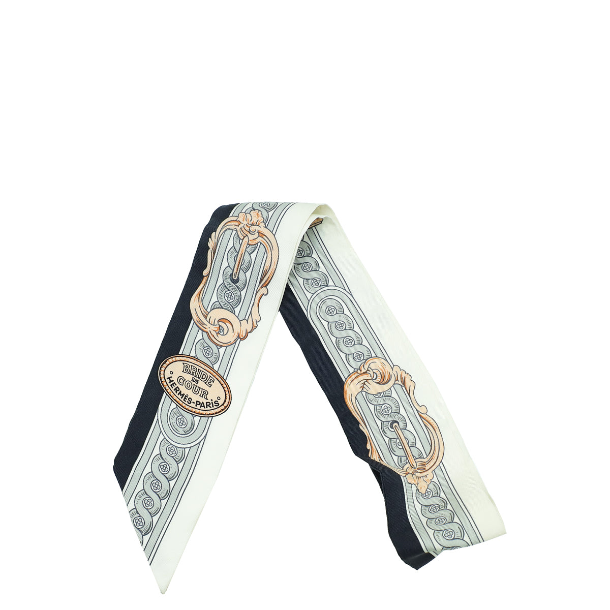 Hermes Tricolor Bride De Cour Silk Twilly-Hermes-THE CLOSET