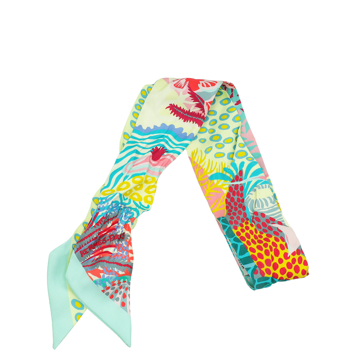 Hermes Multicolor Under The Waves Silk Twilly-Hermes-THE CLOSET