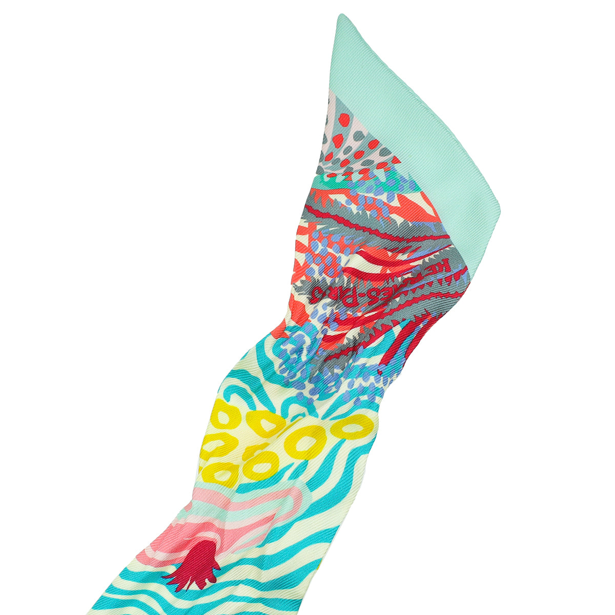 Hermes Multicolor Under The Waves Silk Twilly-Hermes-THE CLOSET