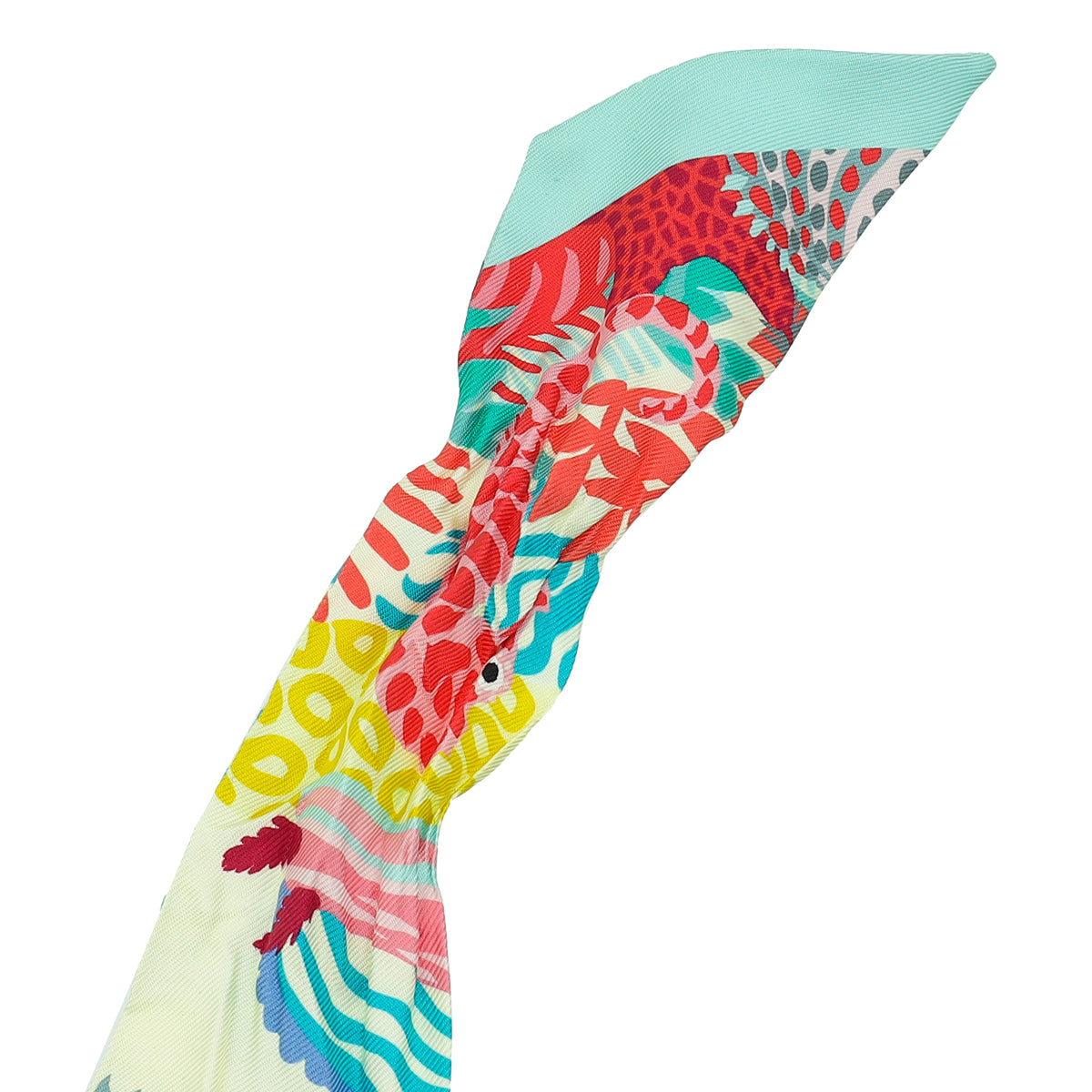 Hermes Multicolor Under The Waves Silk Twilly