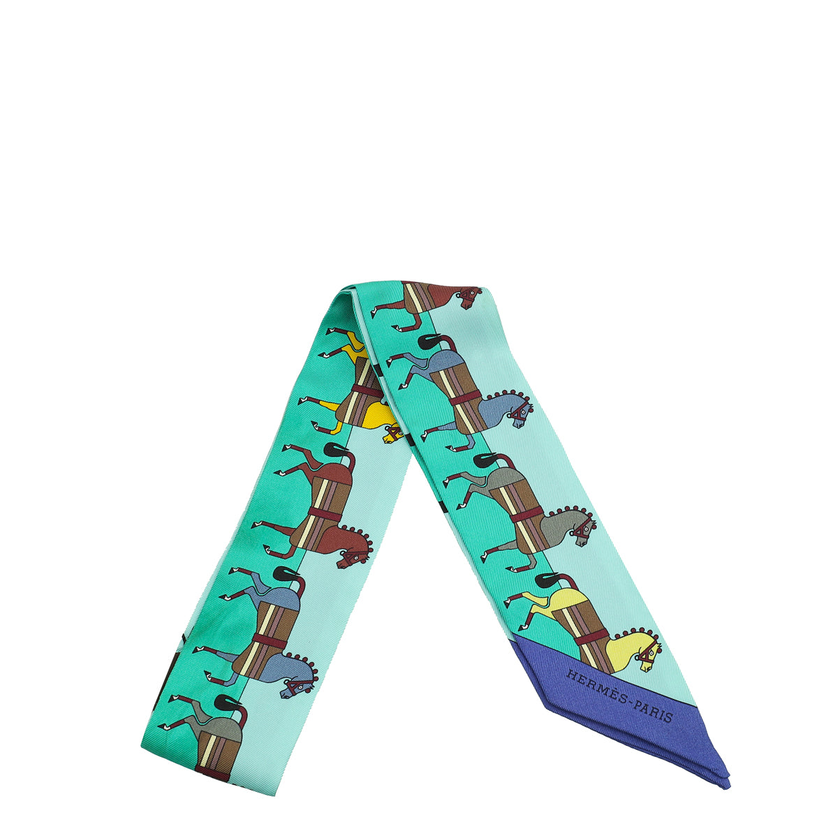 Hermes Tricolor Rocabar Silk Twilly-Hermes-THE CLOSET