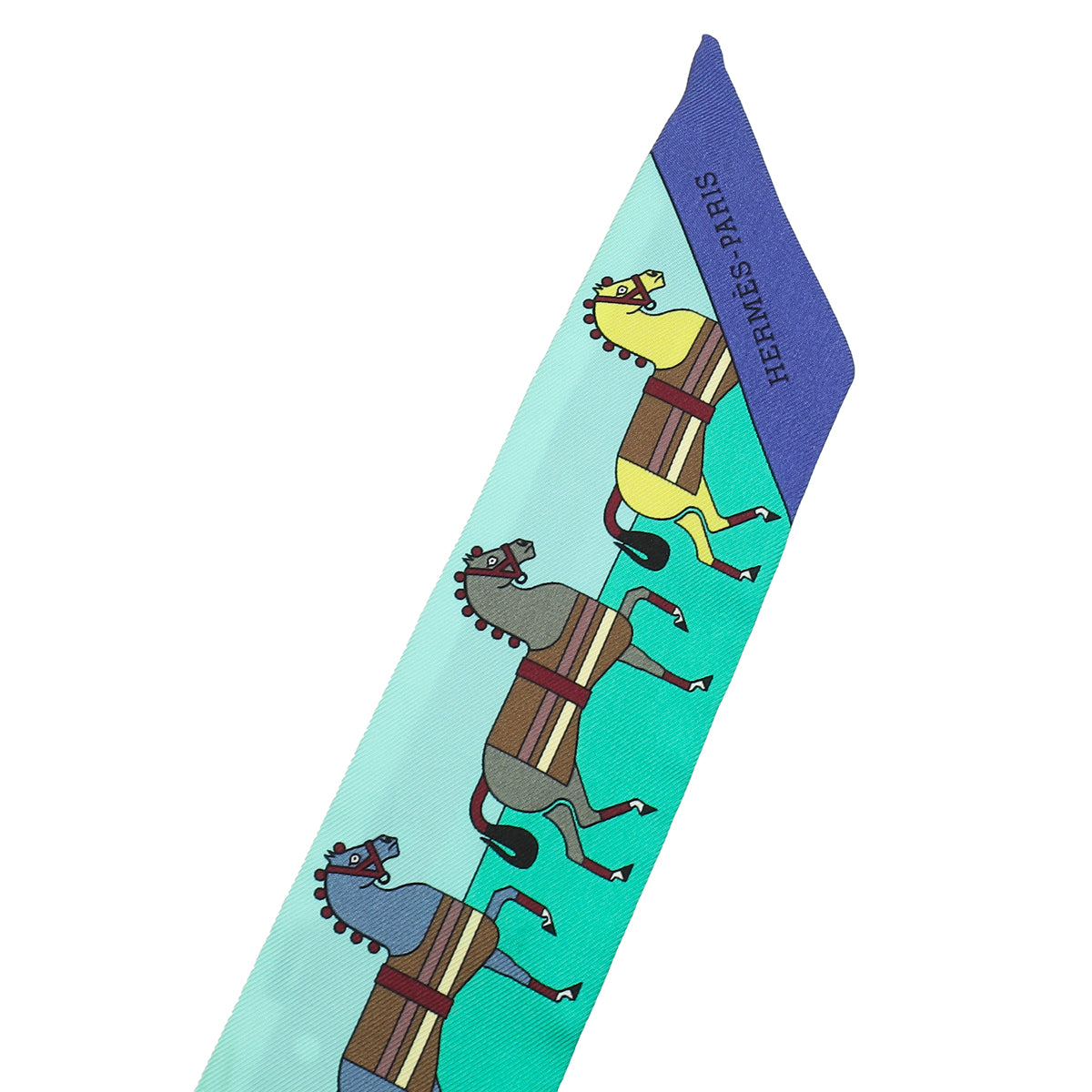 Hermes Tricolor Rocabar Silk Twilly-Hermes-THE CLOSET