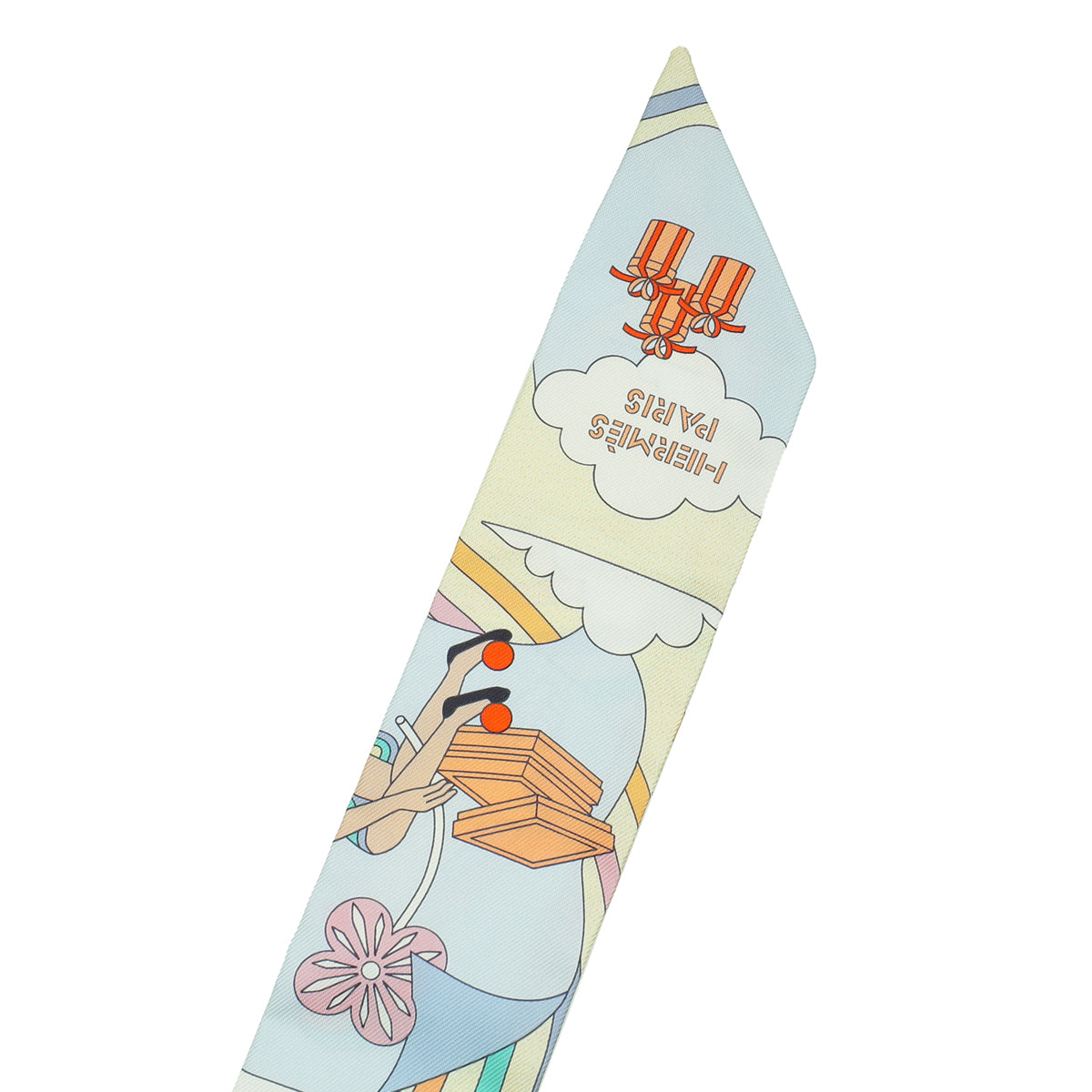 Hermes Tricolor Carres Volants Silk Twilly-Hermes-THE CLOSET