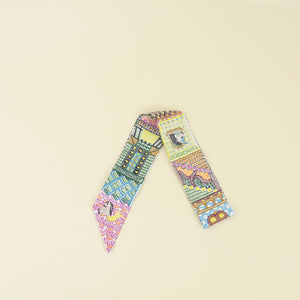 Hermes Multicolor Super Silk Quest Twilly