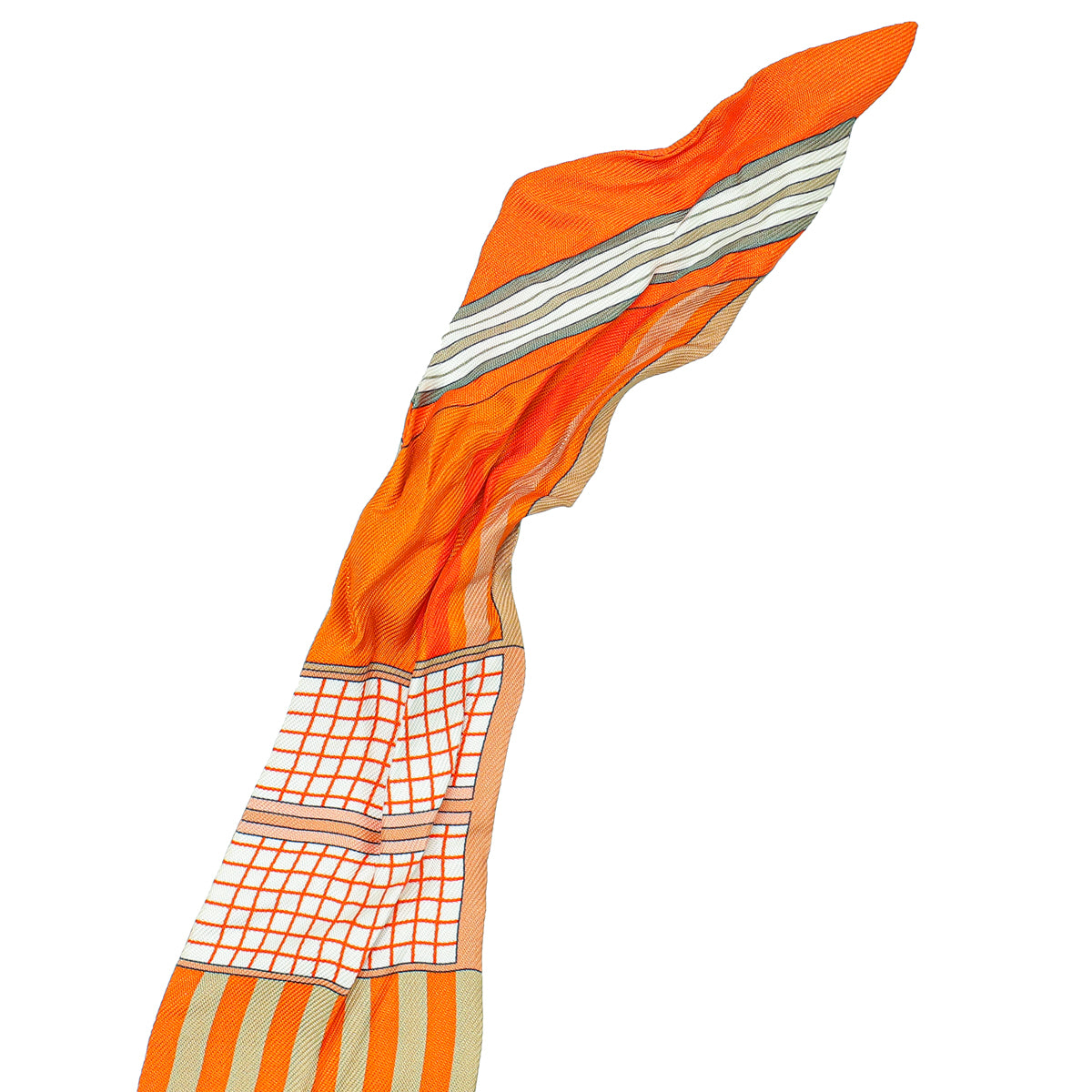 Hermes Orange Multicolor Couvertures Nouvelles Silk Twilly