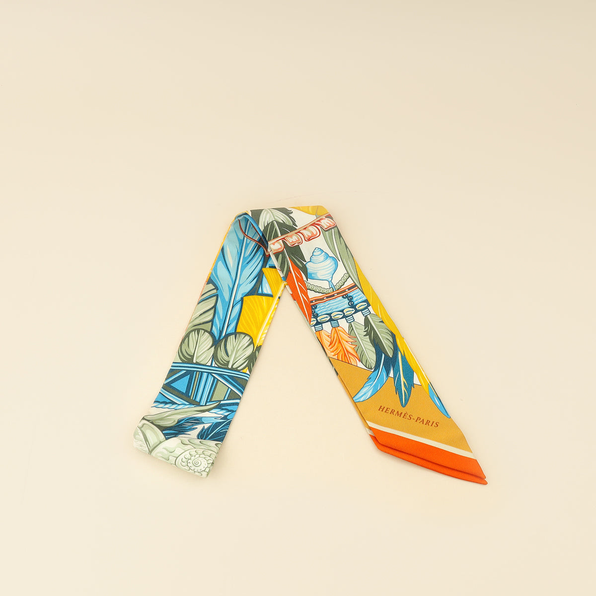 Hermes Tricolor La Danse Pacifique Silk Twilly-Hermes-THE CLOSET