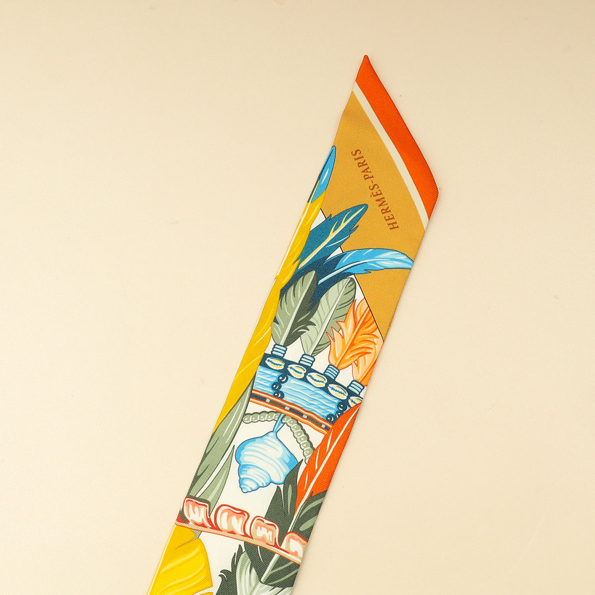 Hermes Tricolor La Danse Pacifique Silk Twilly-Hermes-THE CLOSET