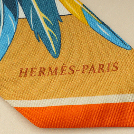 Hermes Tricolor La Danse Pacifique Silk Twilly-Hermes-THE CLOSET