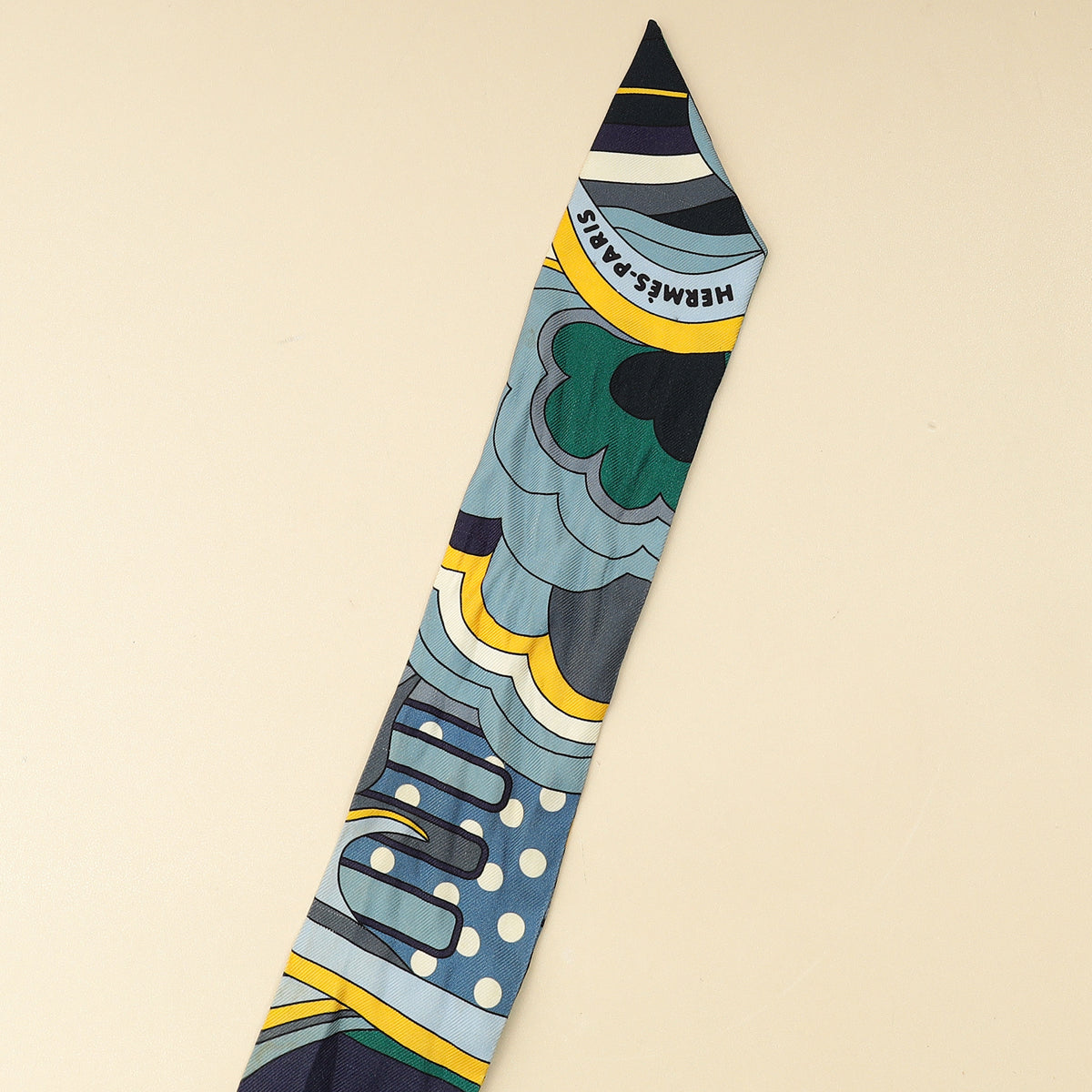 Hermes Tricolor Faubourg Rainbow Silk Twilly-Hermes-THE CLOSET