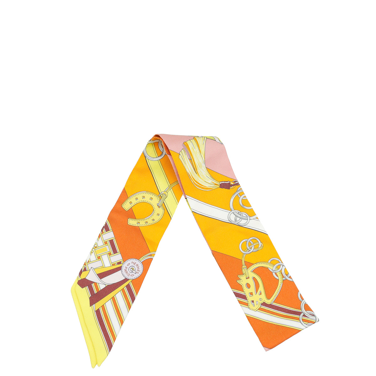 Hermes Multicolor Brides et Gris-Gris Twilly Scarf