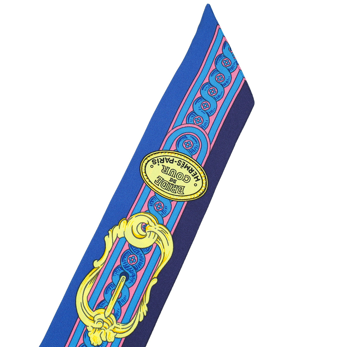 Hermes Indigo Rose Vif Silk Bride de Cour Twilly-Hermes-THE CLOSET