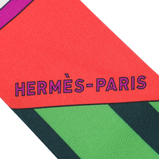 Hermes Bicolor Silk Le Jardin de la Maharani Twilly