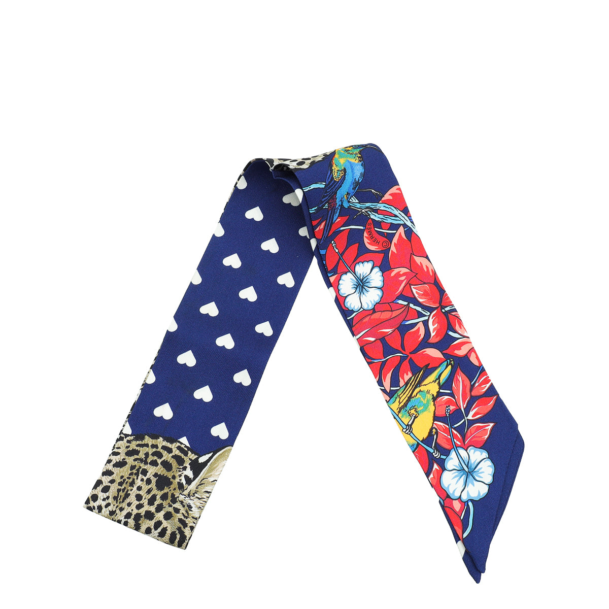 Hermes Marine Rouge Brun Silk Jungle Love Twilly-Hermes-THE CLOSET