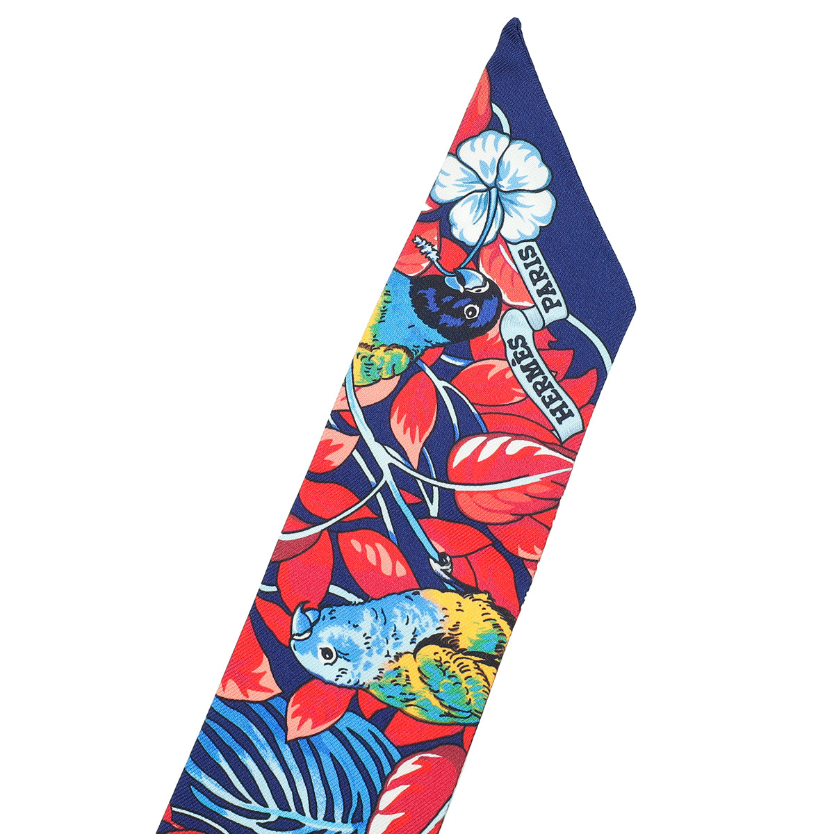 Hermes Marine Rouge Brun Silk Jungle Love Twilly-Hermes-THE CLOSET