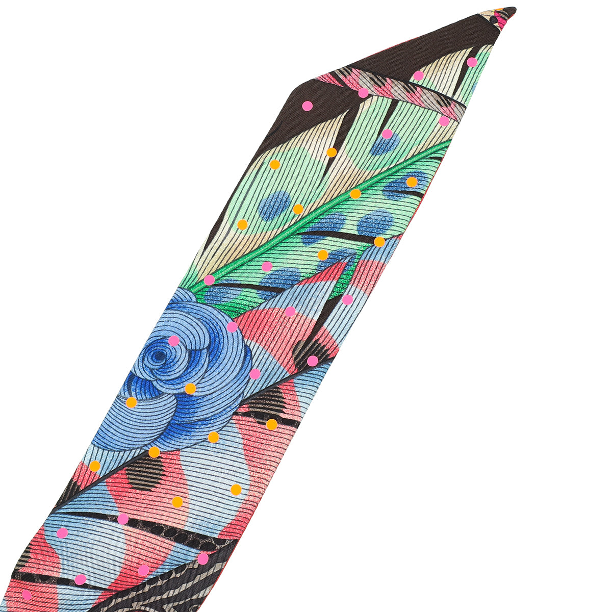 Hermes Rose Silk Plumetis Twilly-Hermes-THE CLOSET