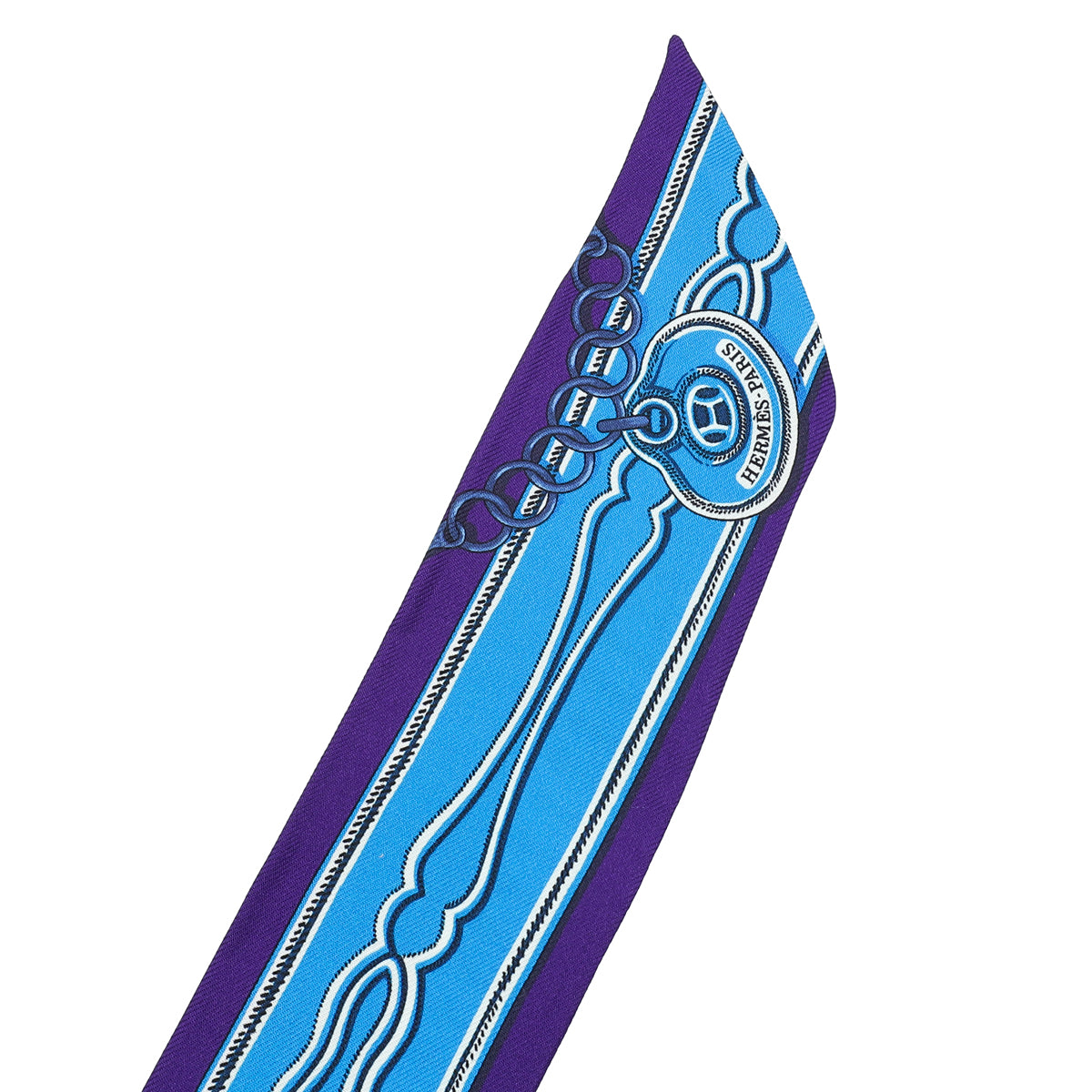 Hermes Ultra Violet Cobalt Silk Maillons Twilly-Hermes-THE CLOSET