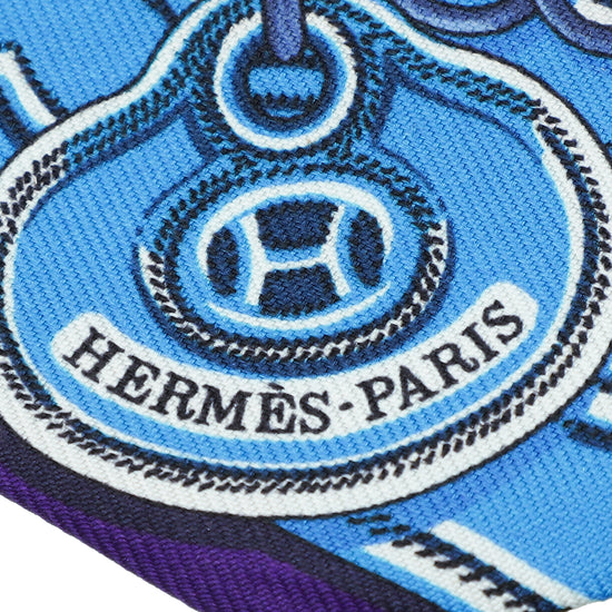 Hermes Ultra Violet Cobalt Silk Maillons Twilly