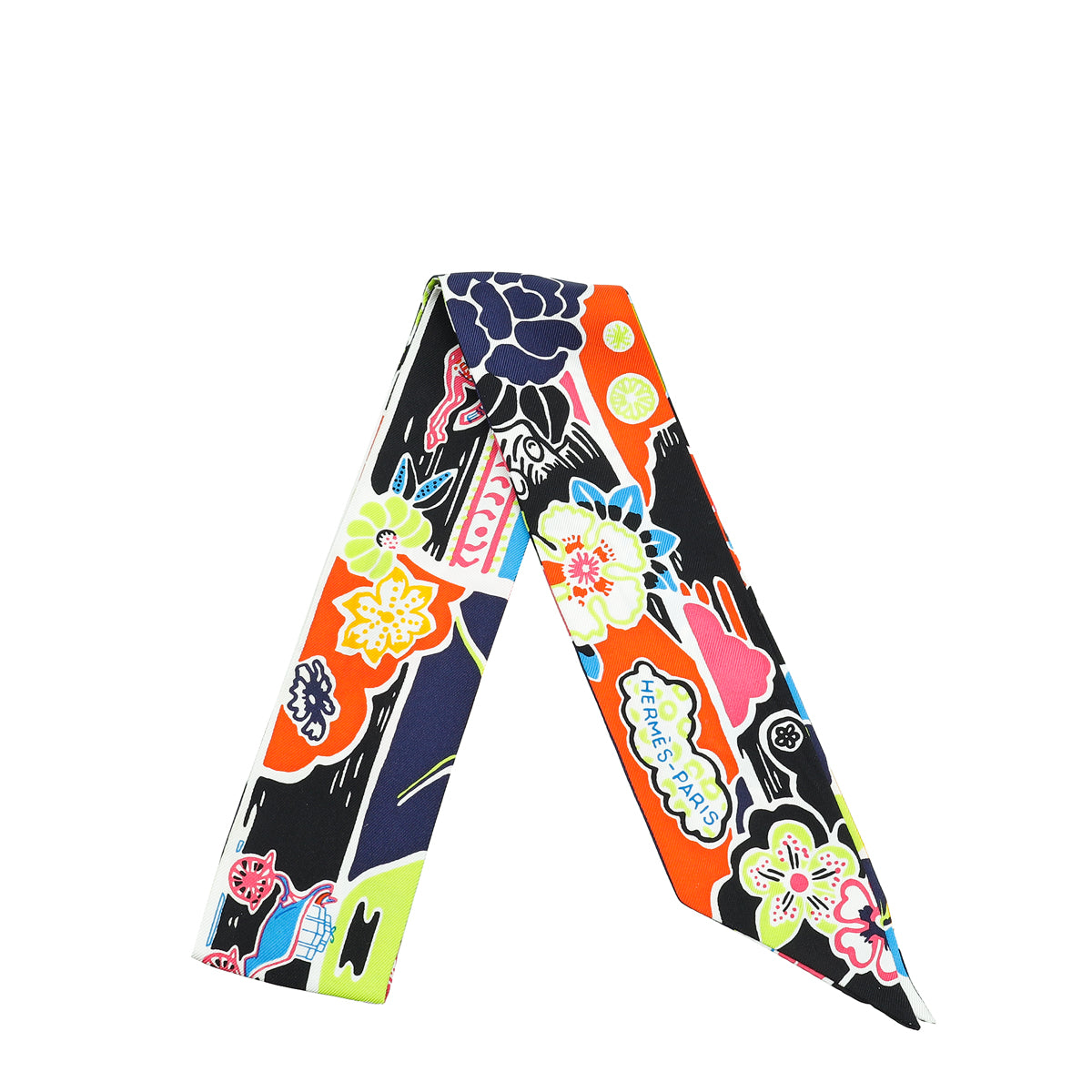 Hermes Bicolor Silk Bingata Twilly-Hermes-THE CLOSET