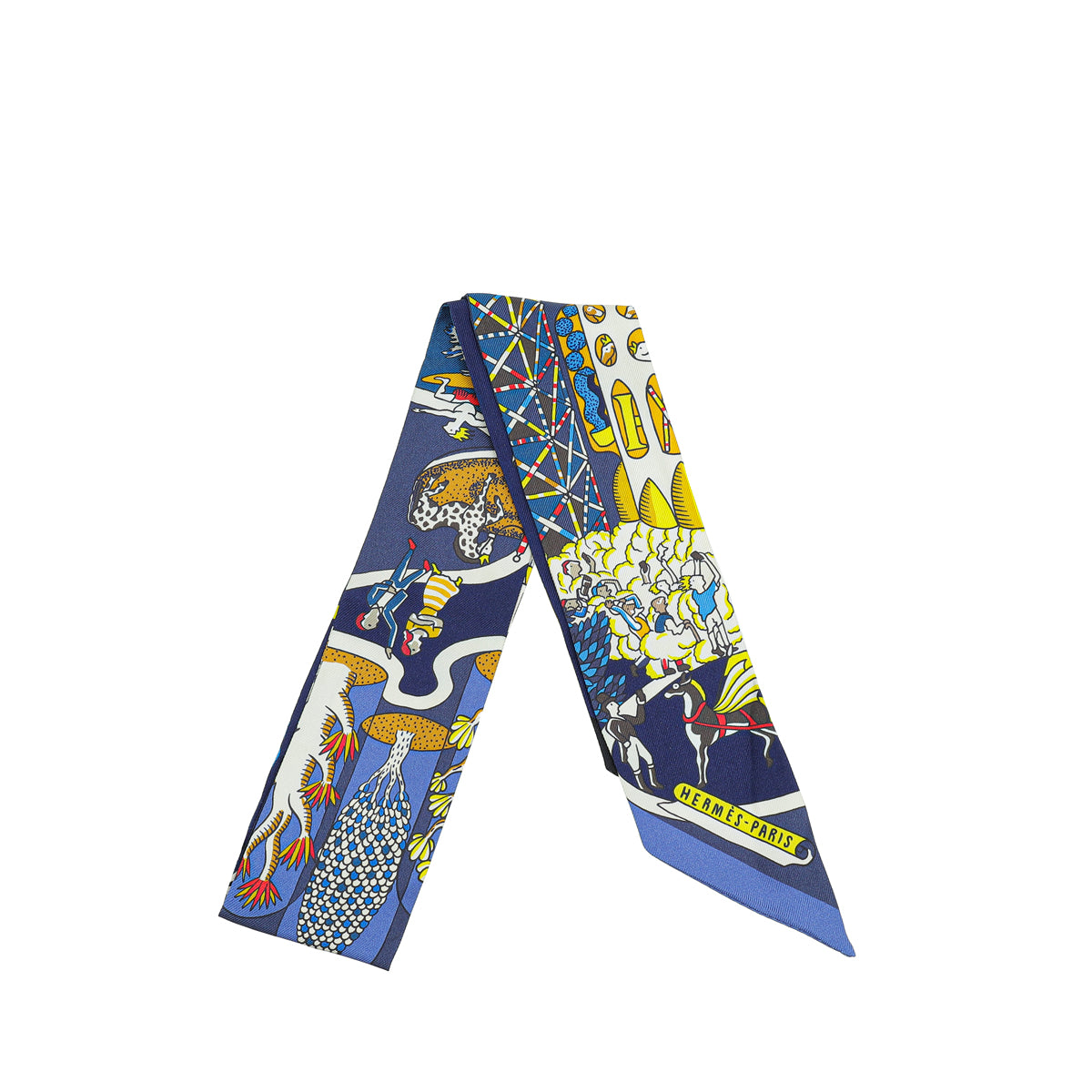 Hermes Bicolor Silk Exposition Universelle Twilly-Hermes-THE CLOSET