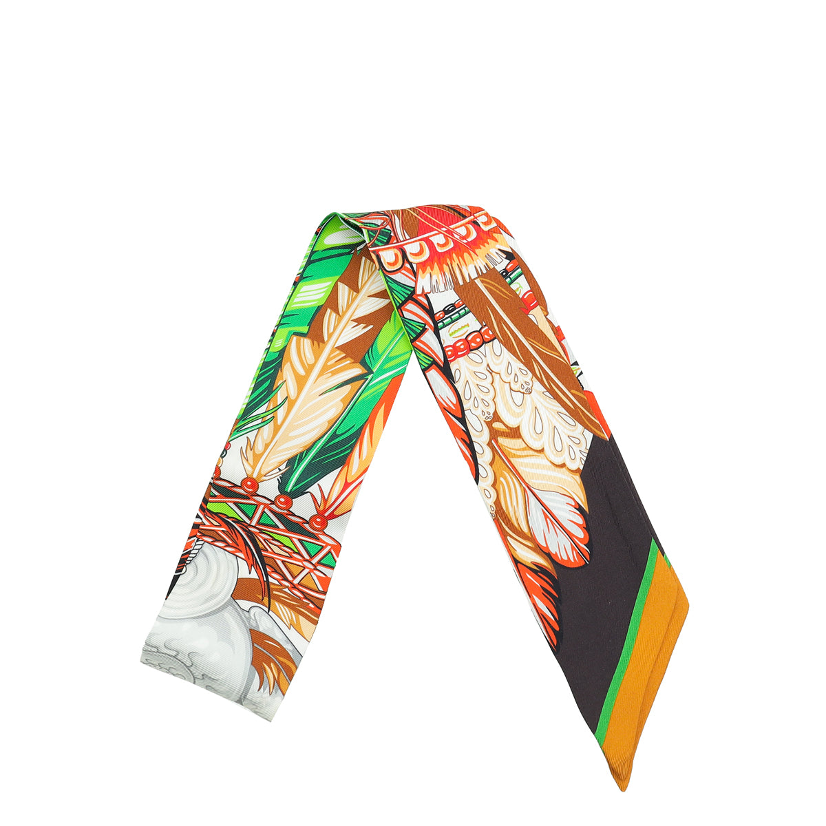 Hermes Vert Vif Corail Silk La Danse Pacifique Twilly-Hermes-THE CLOSET