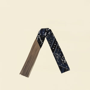 Hermes Tricolor Bandana Leather Fringes Twilly