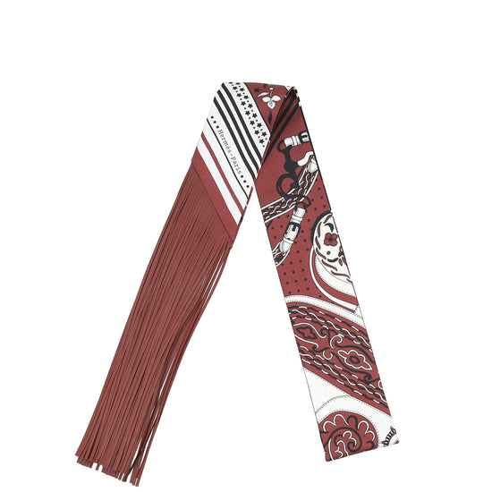 Hermes Rouge H Festival des Amazones Bandana Folk Twilly