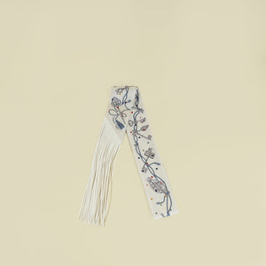 Hermes Multicolor Les Cles a Pois Leather Fringes Twilly