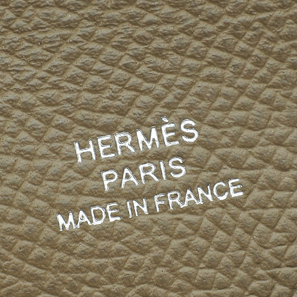 Hermes Etoupe Calvi Card Holder