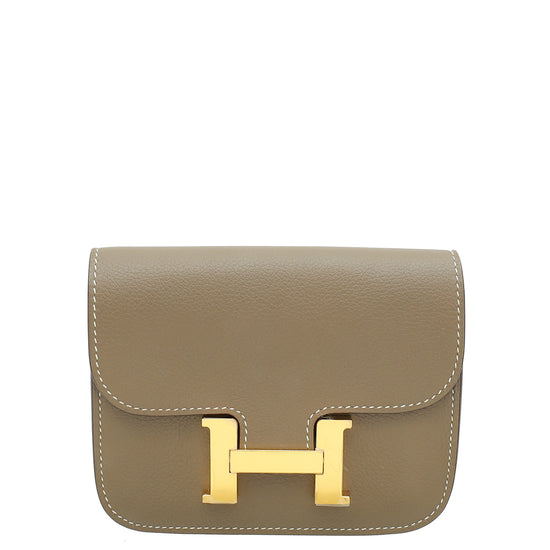 Hermes Etoupe Constance Slim Wallet