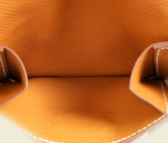 Hermes Gold Kelly Pocket Compact Wallet