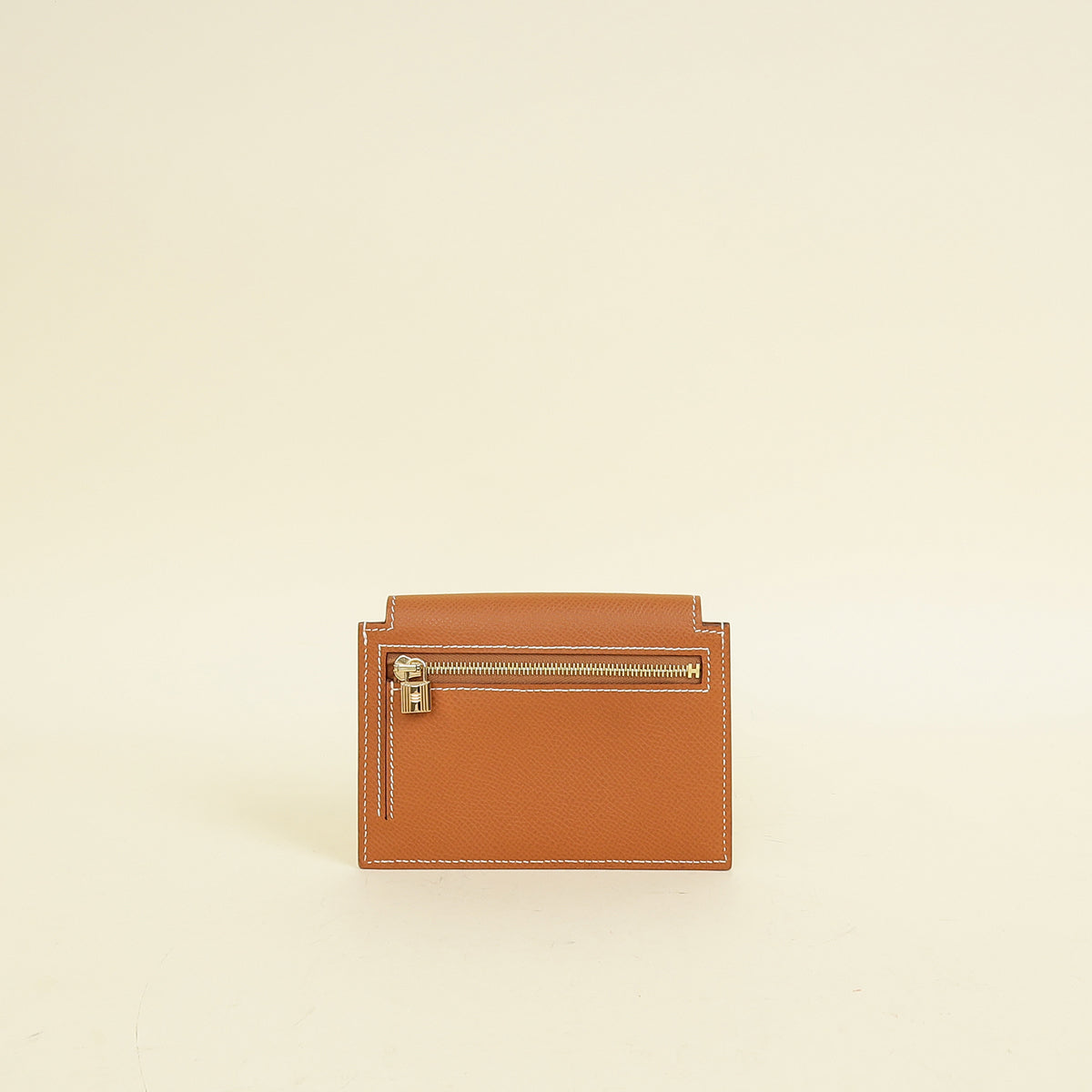 Hermes Gold Kelly Pocket Compact Wallet