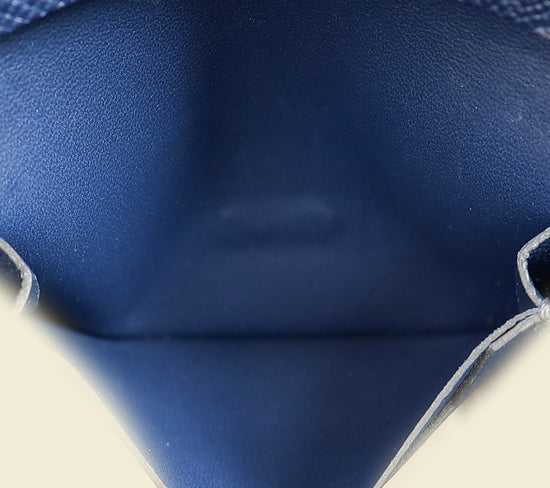 Hermes Bleu Saphir Bearn Card Holder Wallet