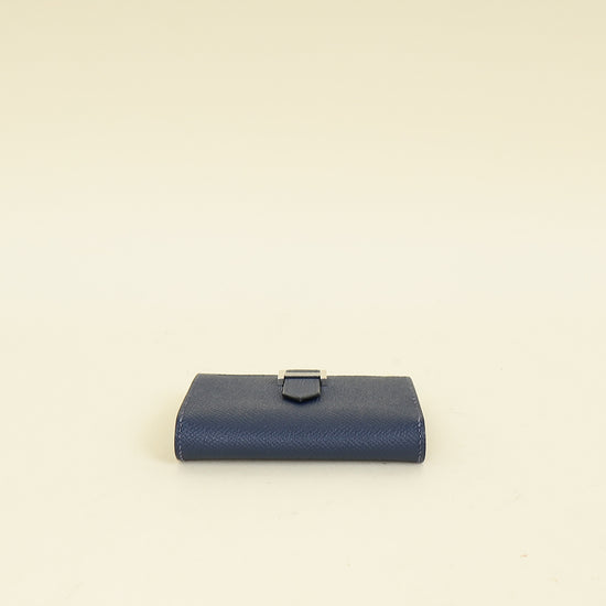 Hermes Bleu Saphir Bearn Card Holder Wallet