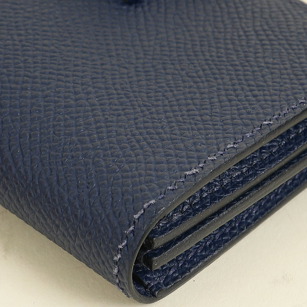 Hermes Bleu Saphir Bearn Card Holder Wallet