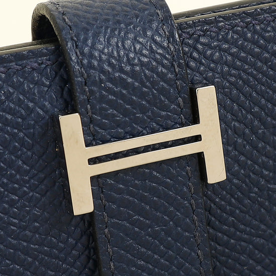 Hermes Bleu Saphir Bearn Card Holder Wallet