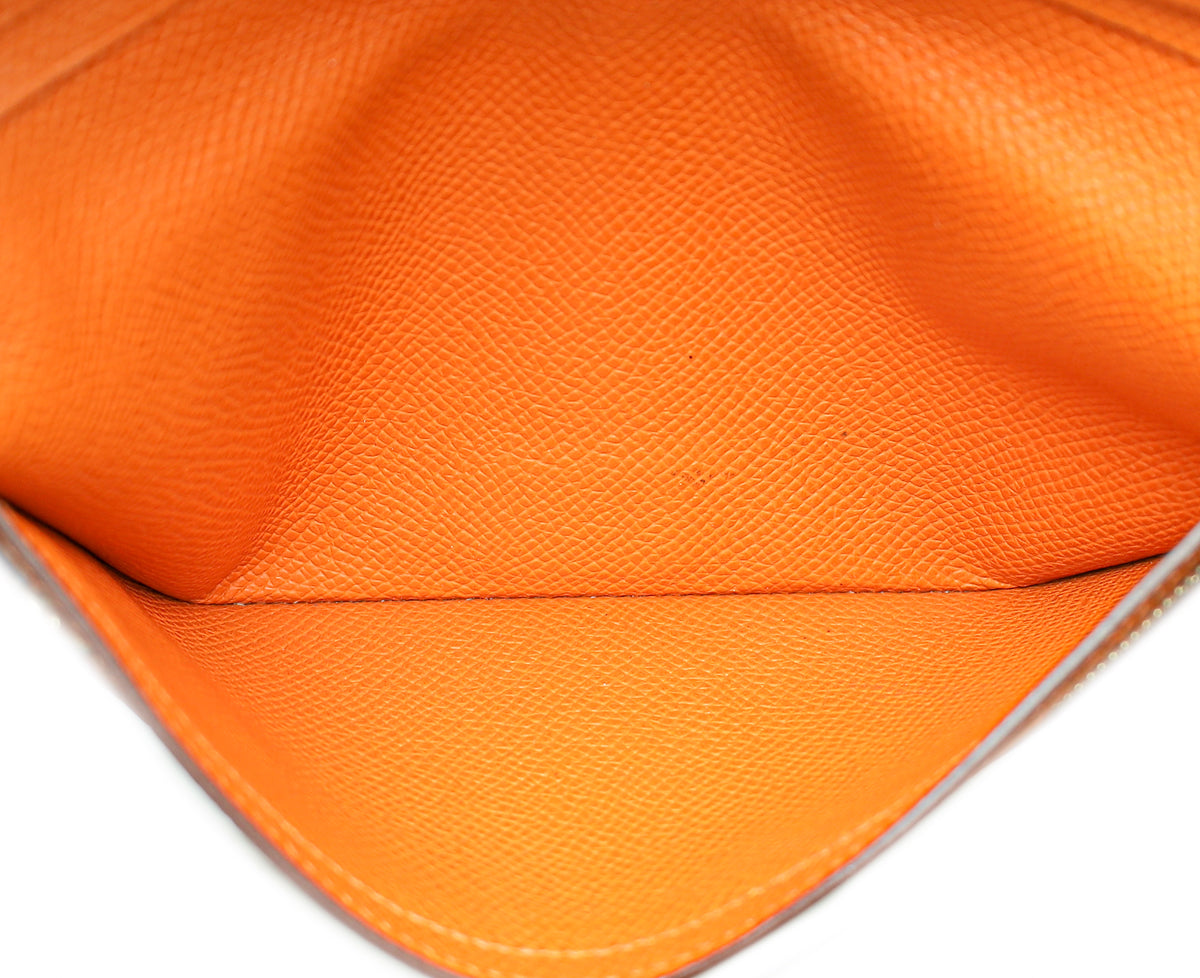 Hermes Orange Bearn Wallet