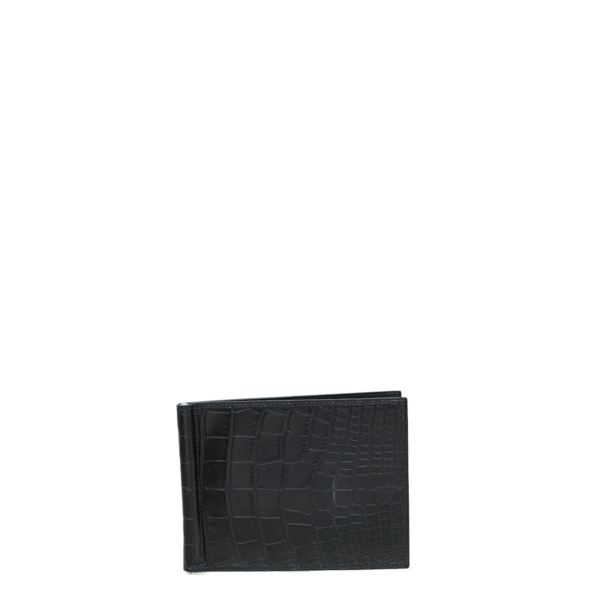 Hermes Noir Alligator Poker Mississippiensis Compact Wallet-Hermes-THE CLOSET
