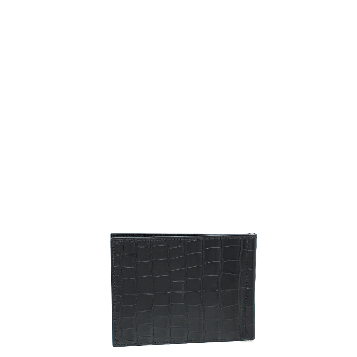 Hermes Noir Alligator Poker Mississippiensis Compact Wallet-Hermes-THE CLOSET