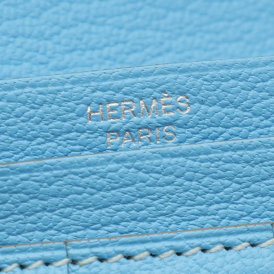 Hermes Blue Celeste Bearn Wallet