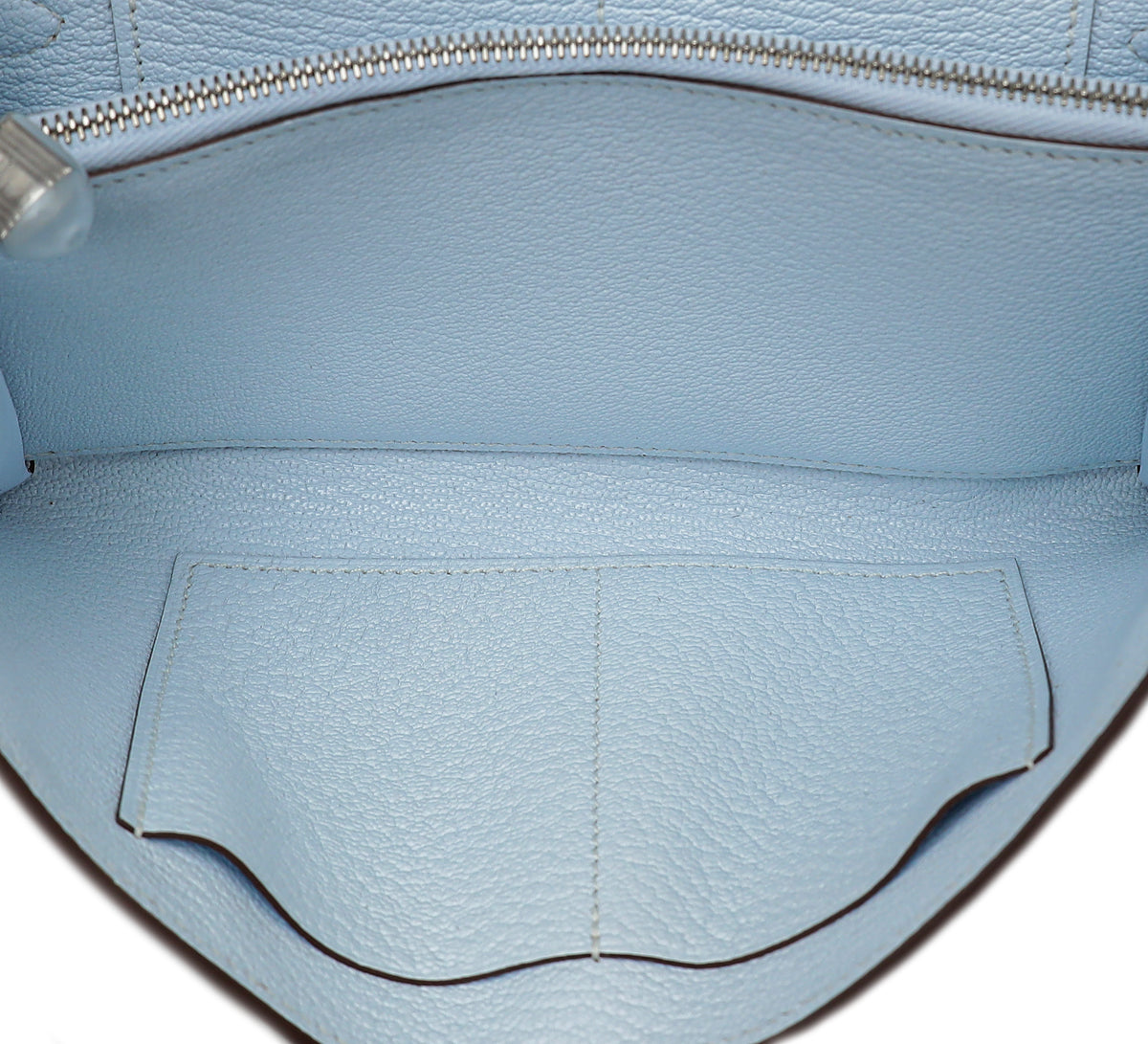 Hermes Blue Brume Kelly Classique To Go Wallet