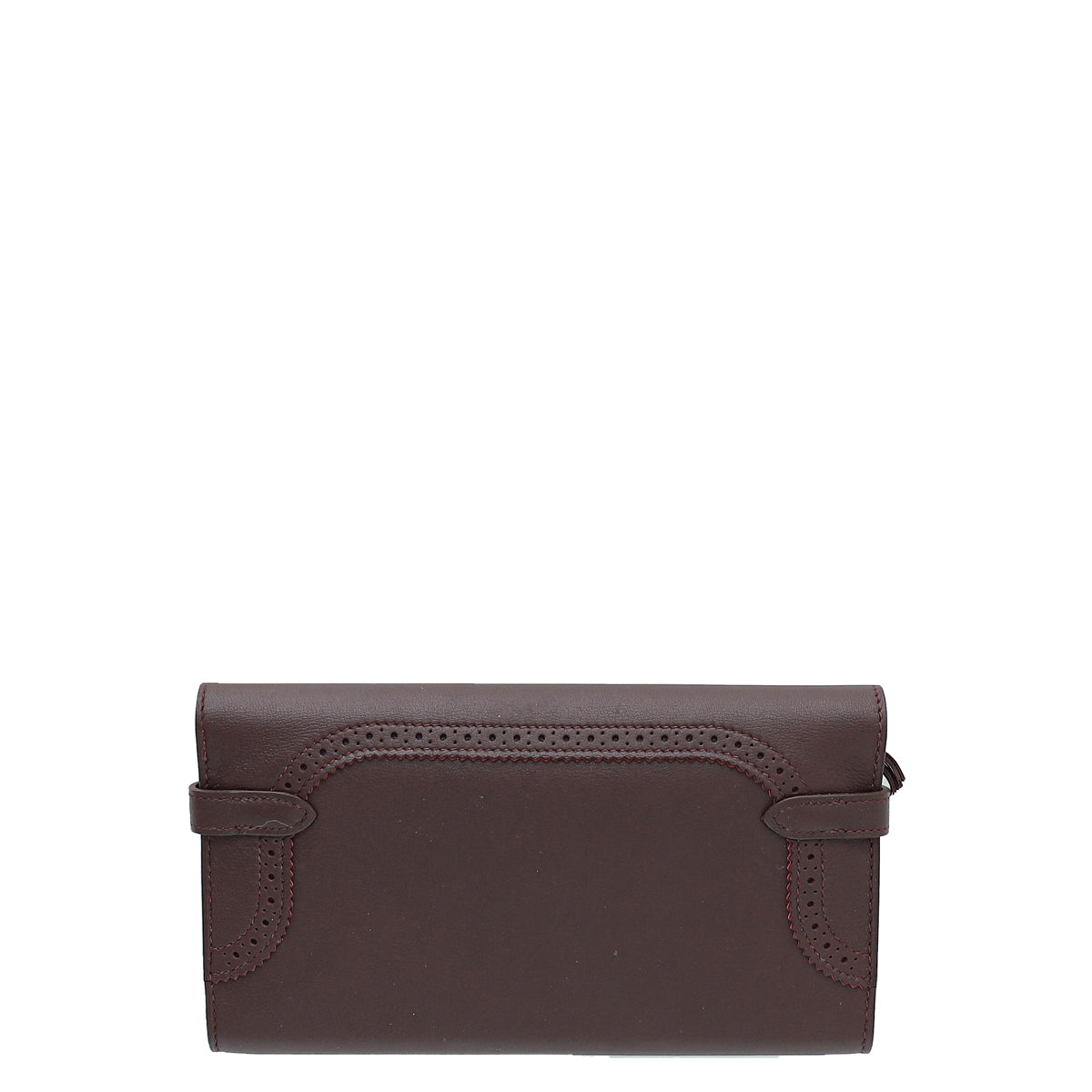 Hermes Rouge H Terre Battue Ghillies Verso Classic Kelly Wallet