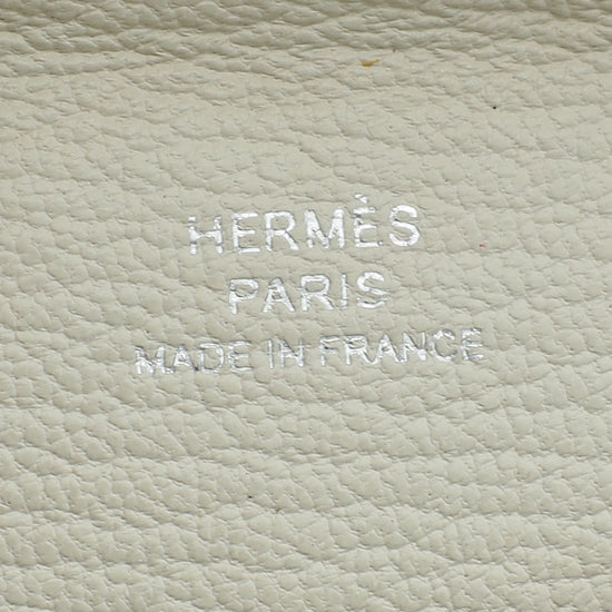 Hermes Parchemin Ostrich Calvi Card Holder