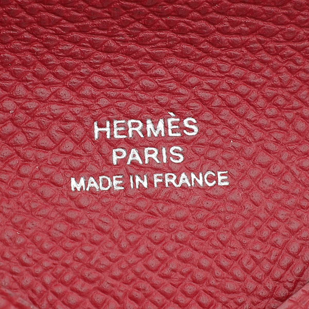 Hermes Rouge H Calvi Card Holder