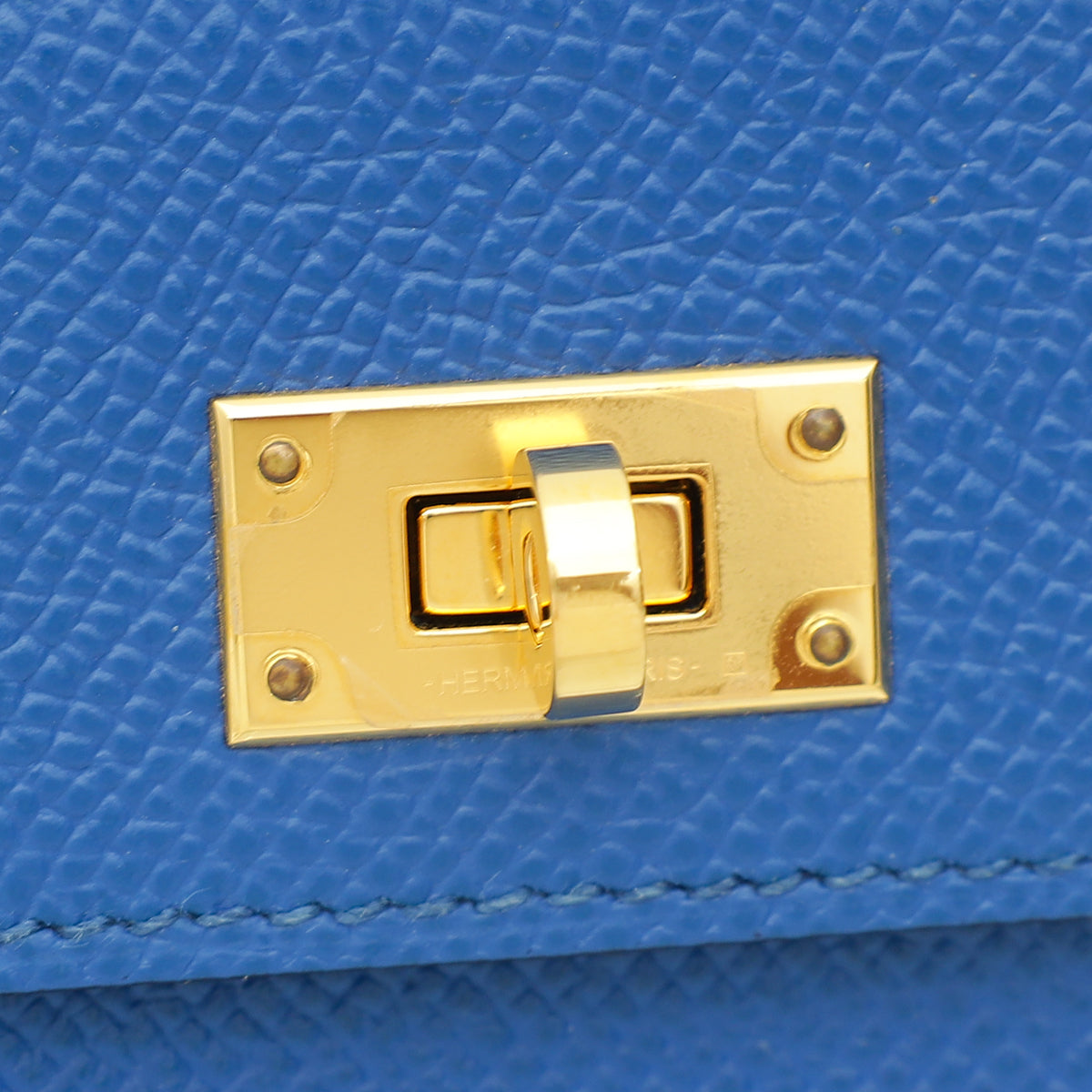 Hermes Bleu France Kelly Pocket Compact Wallet