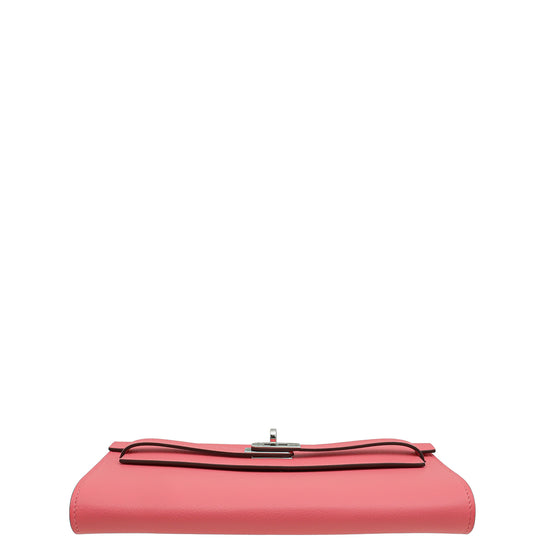 Hermes Rose Azalee Kelly To Go Evercolor Wallet